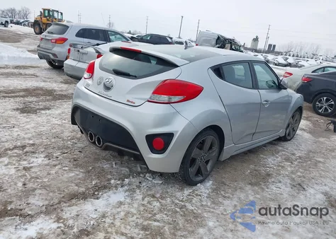 2013 Hyundai Veloster Turbo W/Blue z USA, uszkodzony, nr VIN KMHTC6AE4DU096095